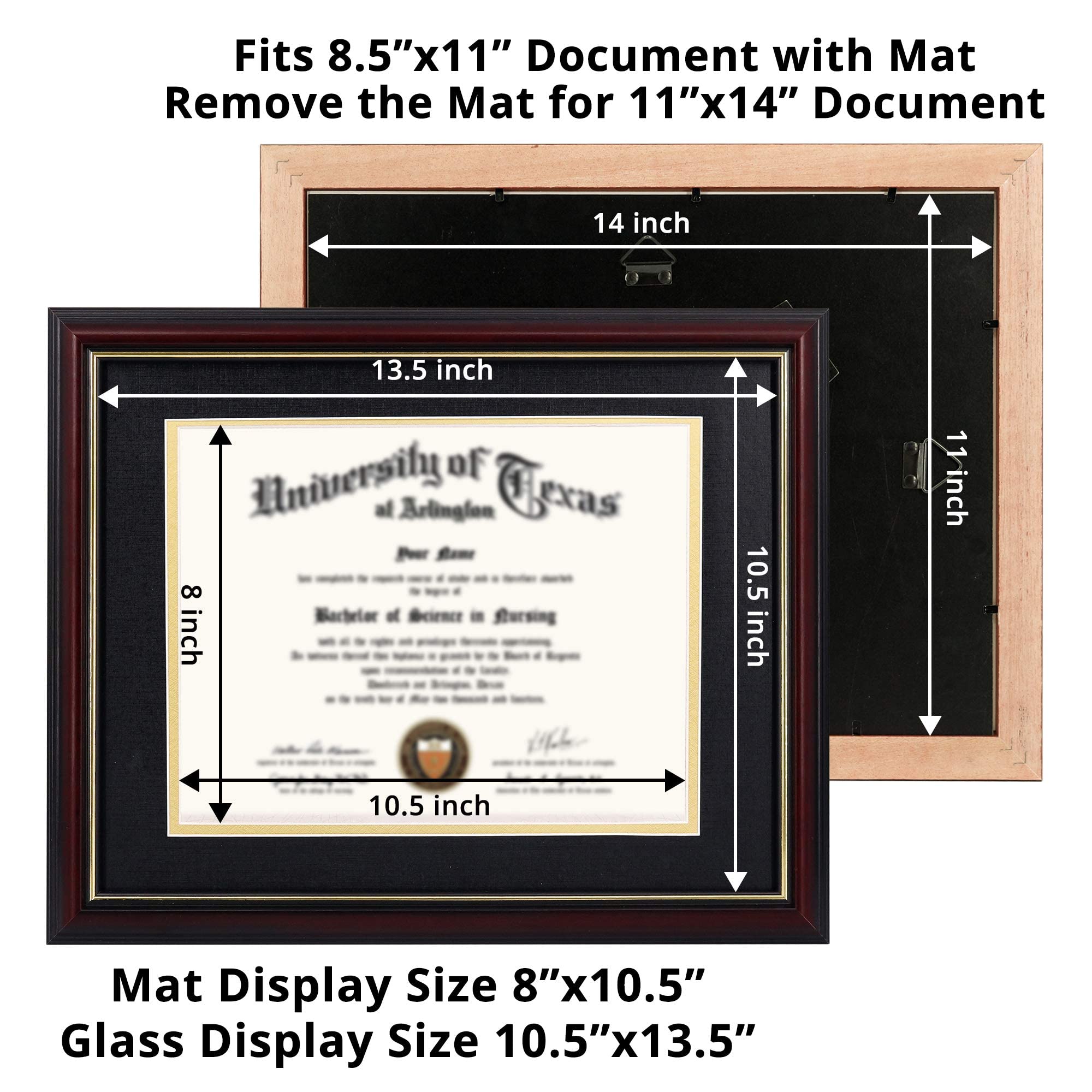 GraduationMall tempered glass protects certificates from dust and scratches