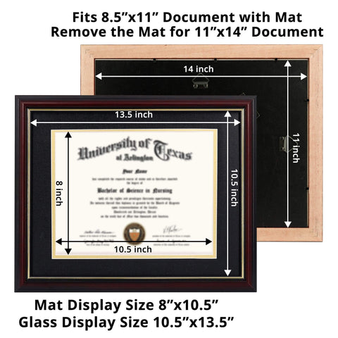 GraduationMall tempered glass protects certificates from dust and scratches