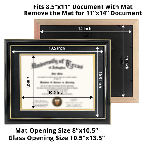 GraduationMall wall-mount frame supports horizontal or vertical display for flexible placement.