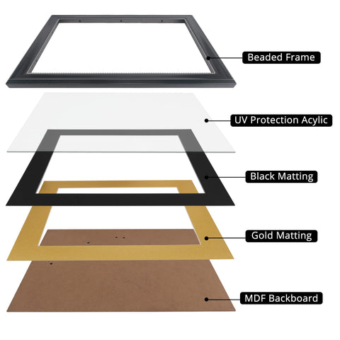GraduationMall wall-mountable frame supports vertical or horizontal display