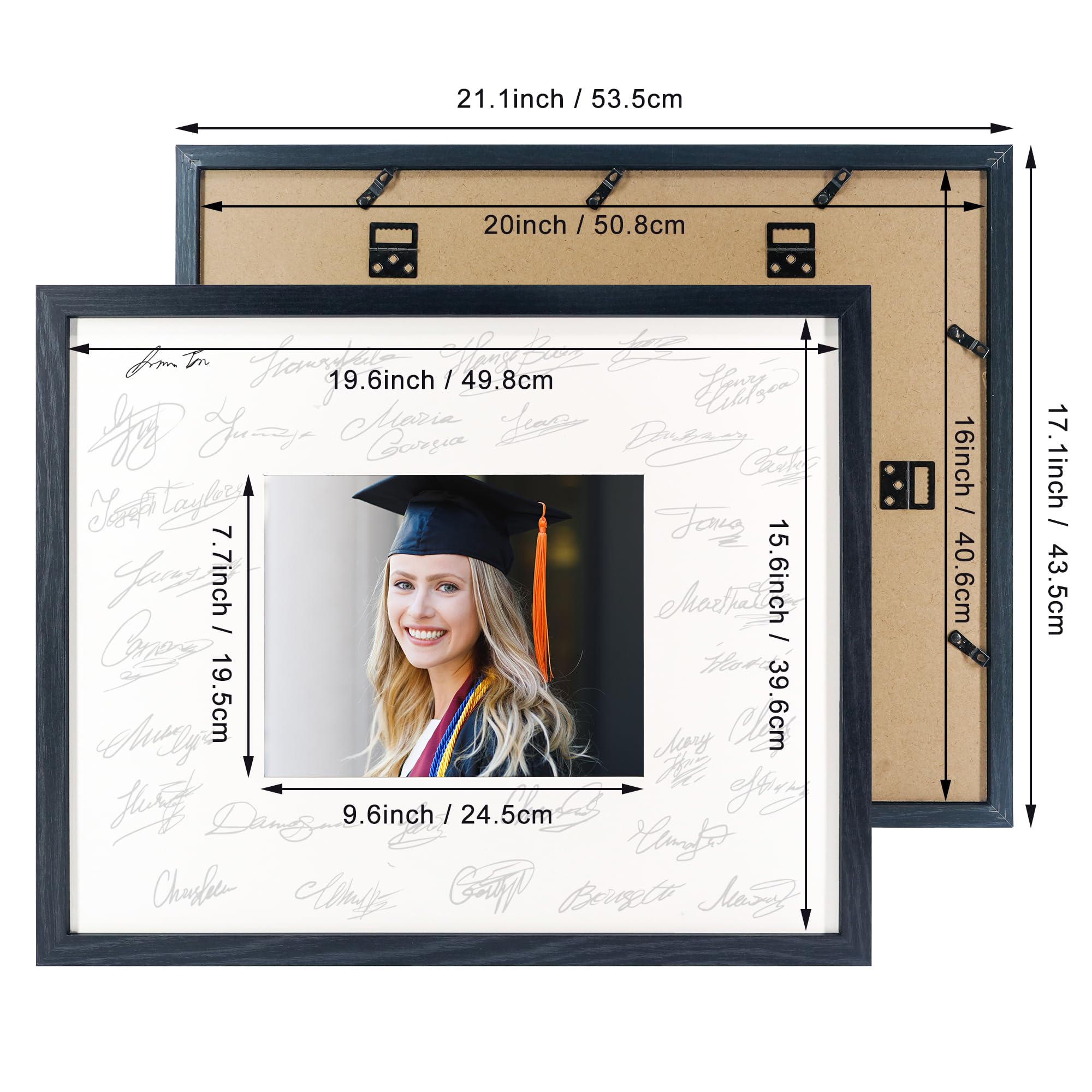 GraduationMall wall or tabletop display with easel offers flexible placement.