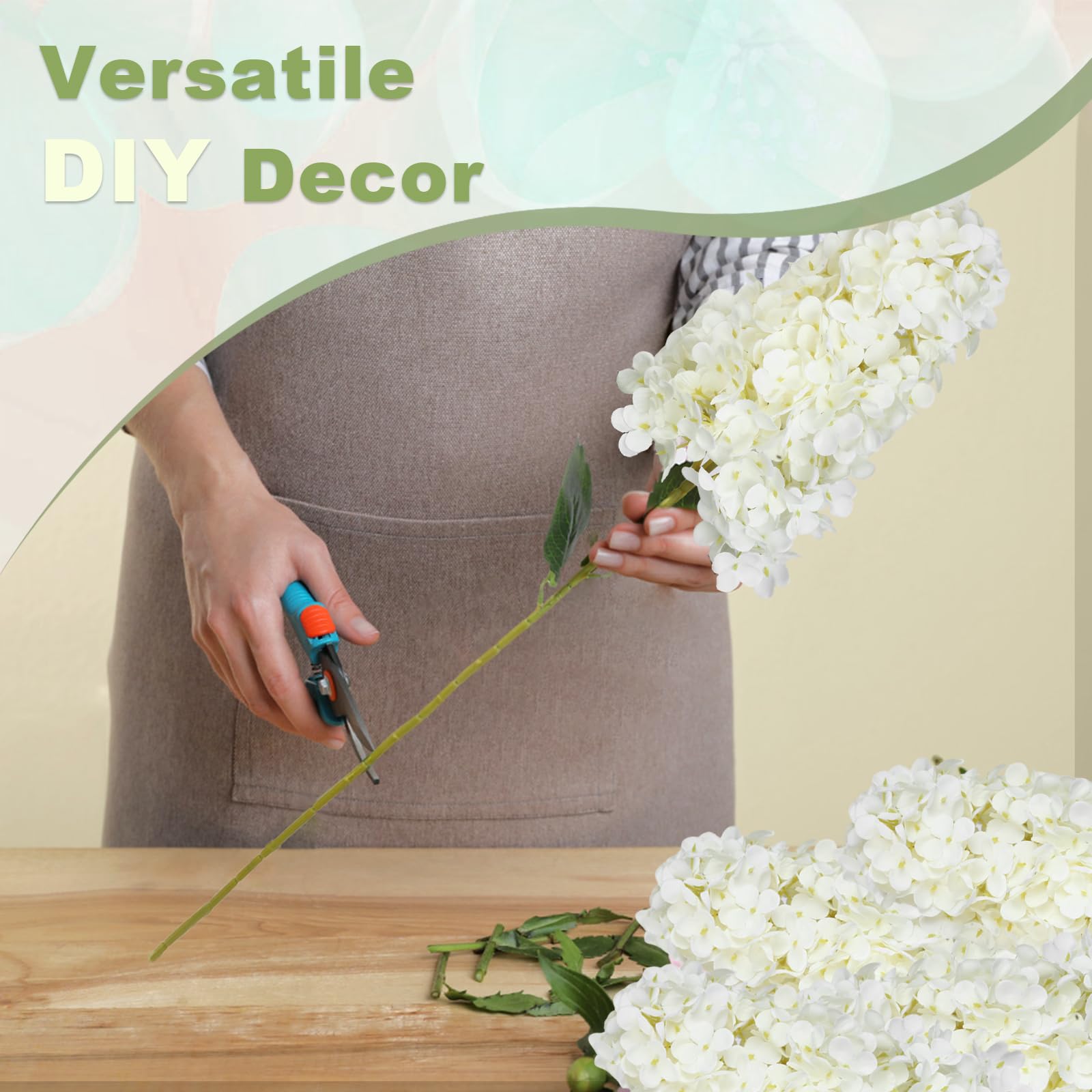 GrainBuds white hydrangea bouquet assembly for DIY weddings