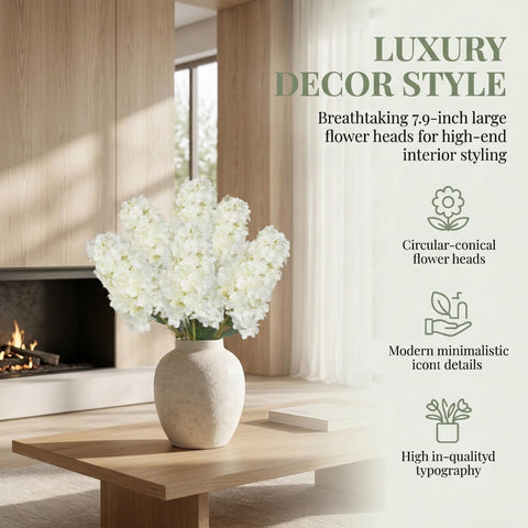 GrainBuds white hydrangea hanging display with easy setup