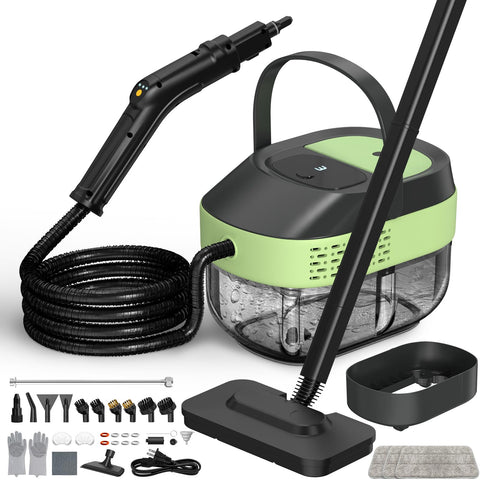 Granarbol 14-in-1 steam mop in full-size mode cleaning tile floors with chemical-free steam