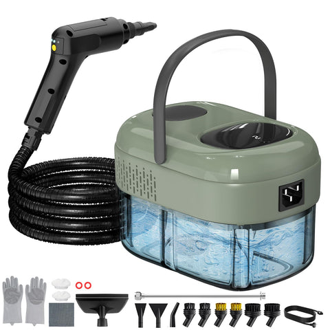 Granarbol 2500W handheld steam cleaner front view for deep, chemical-free cleaning.