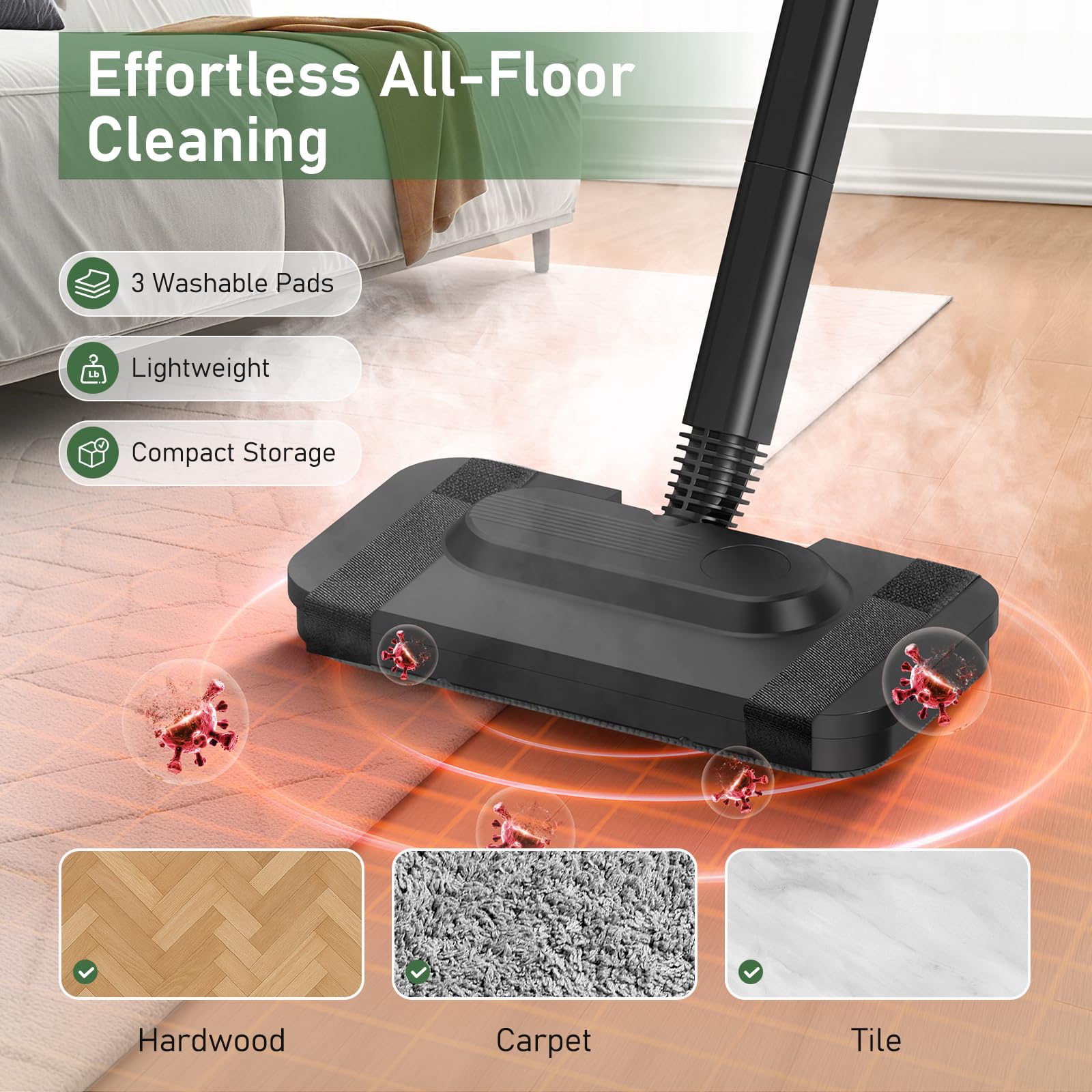 Granarbol one-button steam control highlighted for easy use