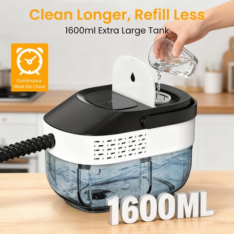 Granarbol steam cleaner heats up in 10 seconds for quick tasks.