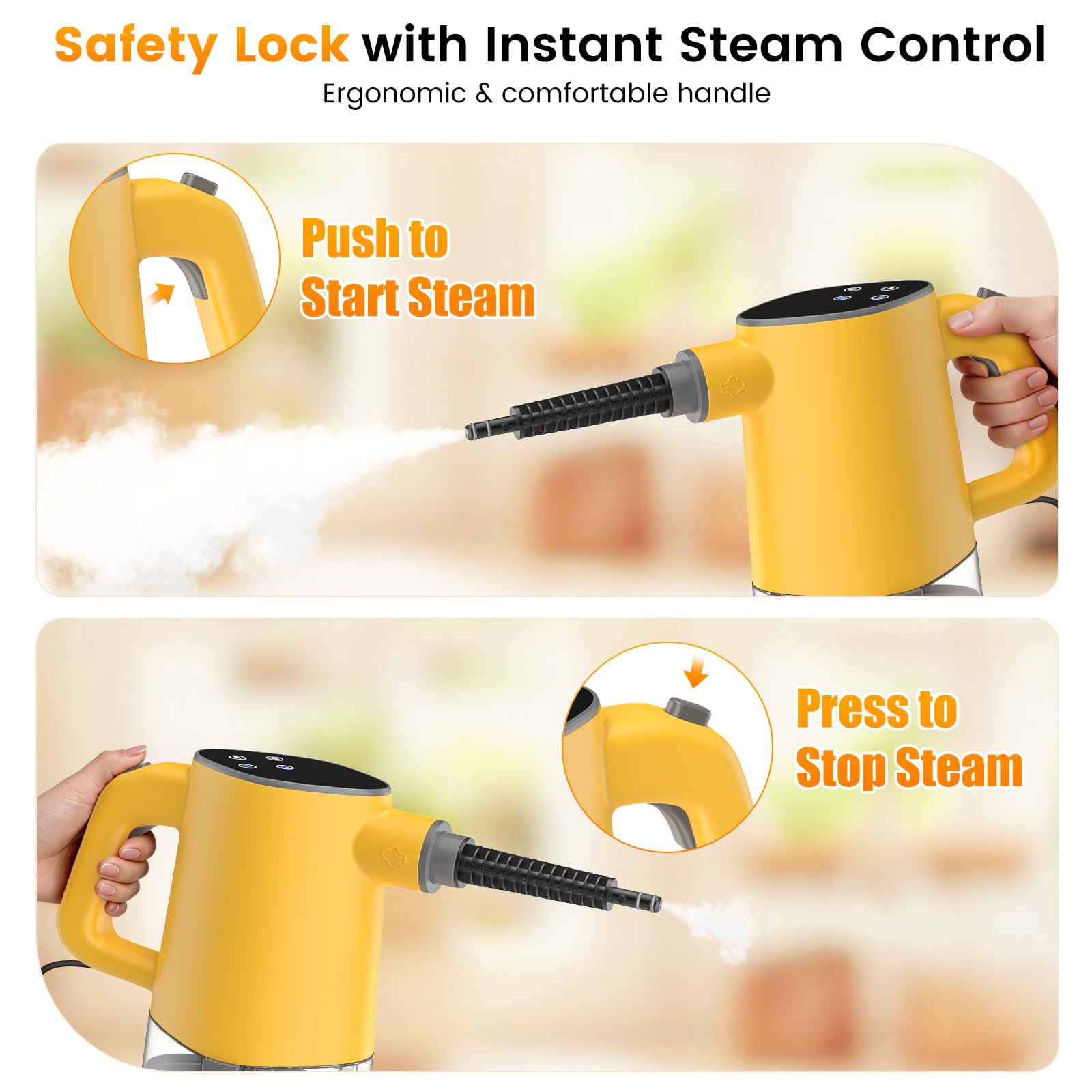 Granarbol steam cleaner car interior use on seats and dashboards