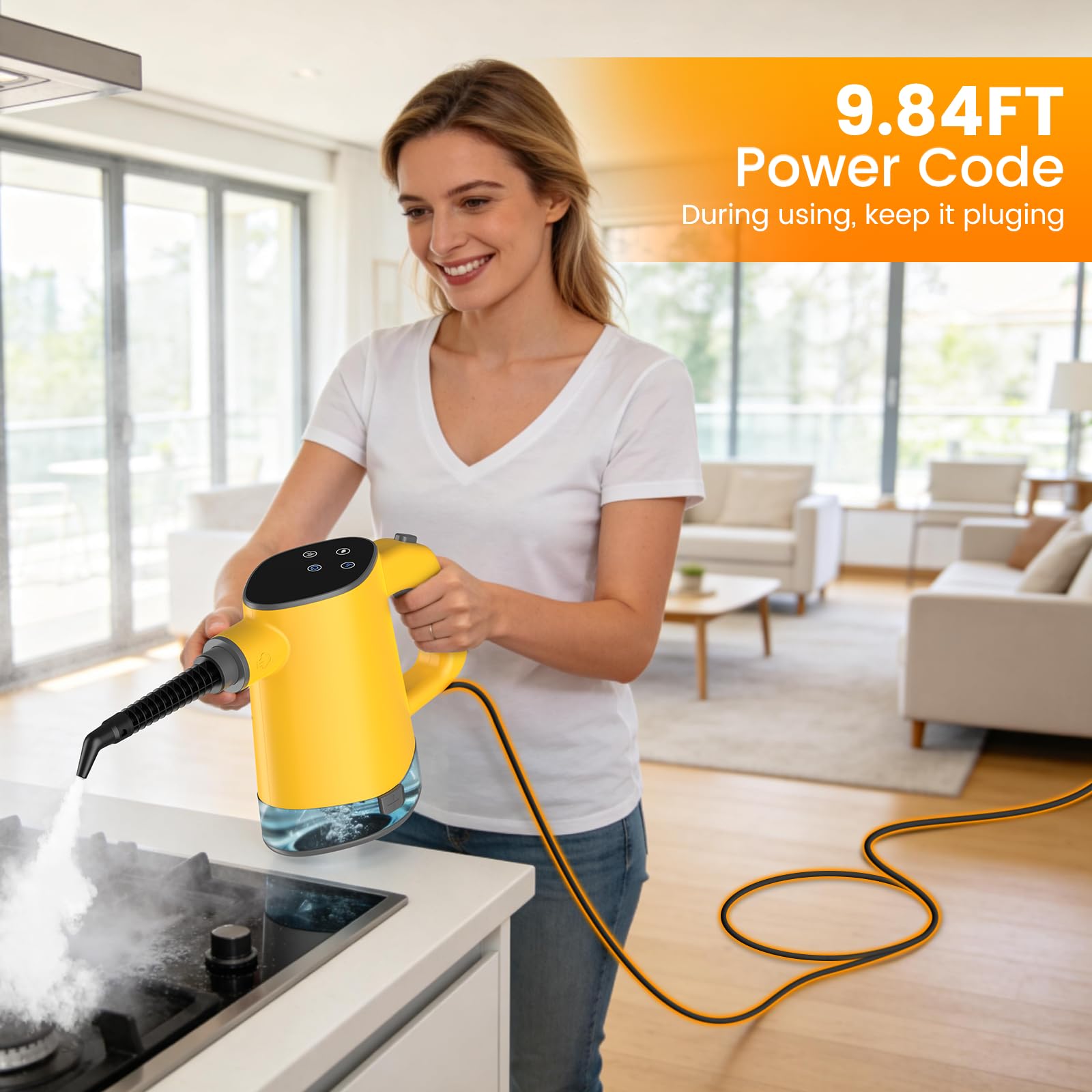 Granarbol steam cleaner ergonomic handle for comfortable use