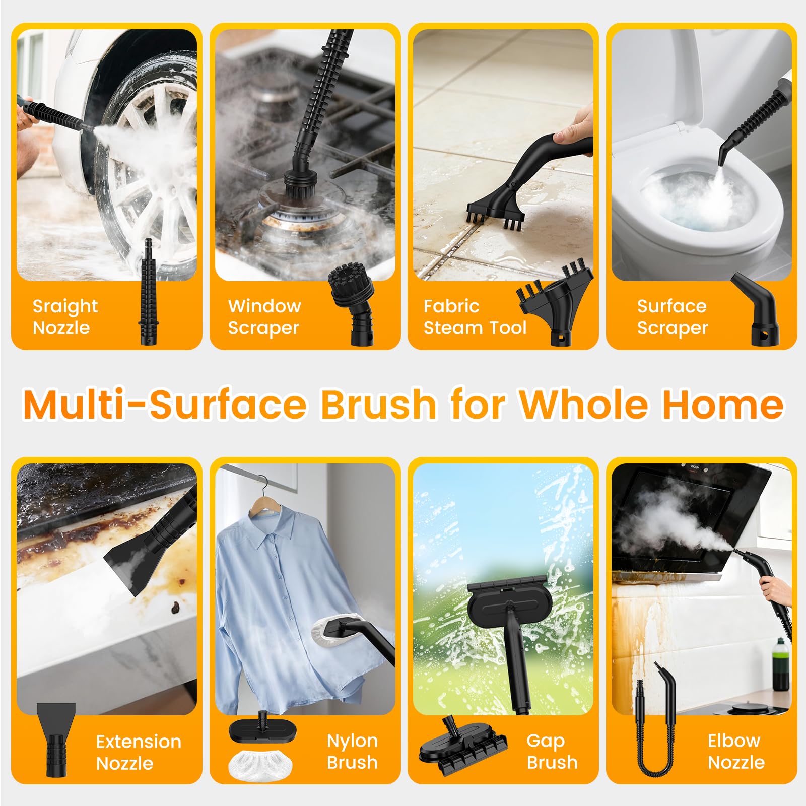 Granarbol steam cleaner storage case keeps accessories organized