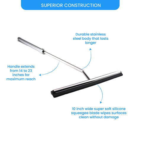 Grand Fusion wide 10-inch squeegee speeds drying of large surfaces