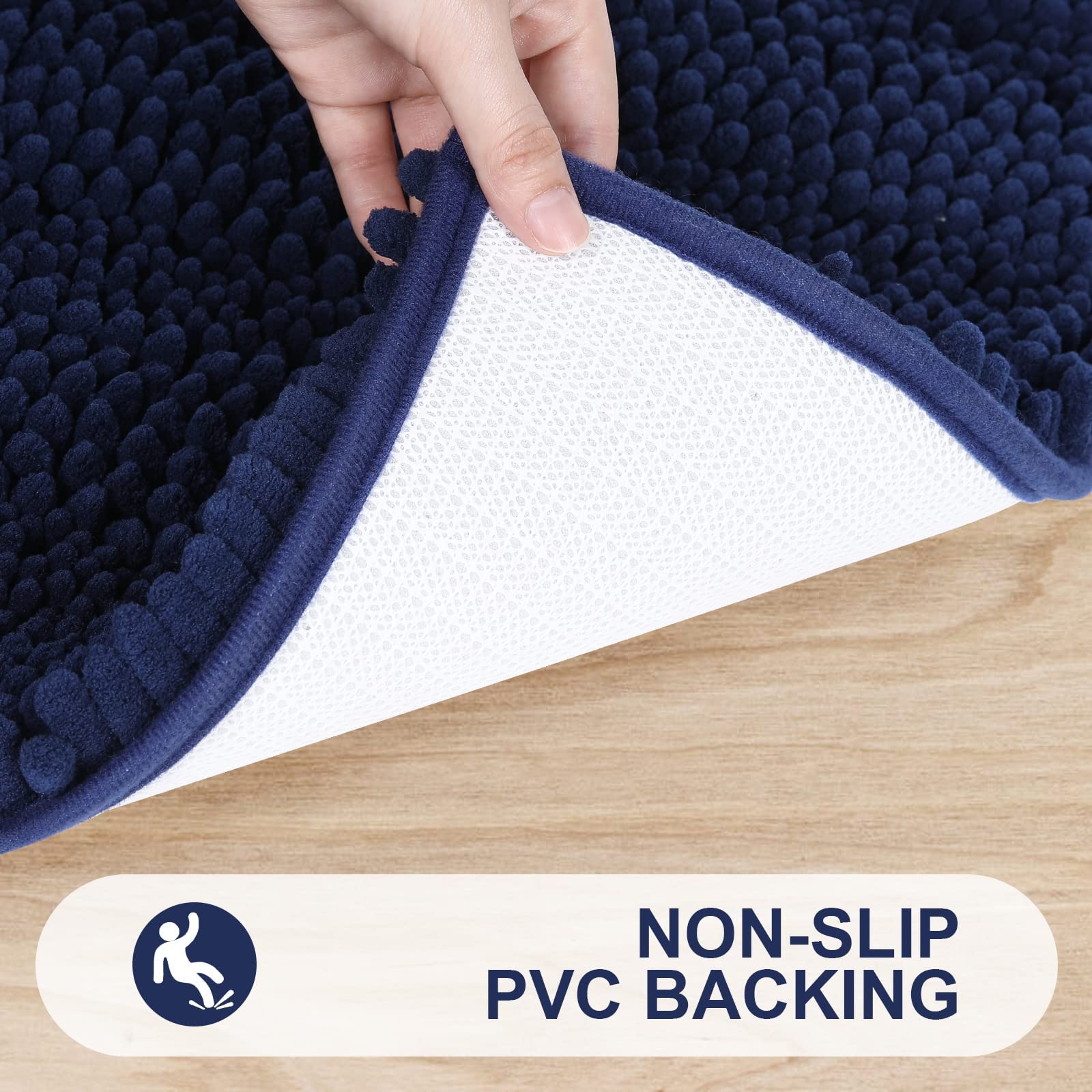 Grandaily machine-washable bathroom rug for easy, low-maintenance cleaning.