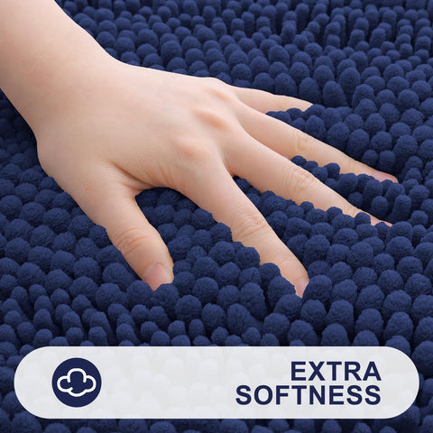 Grandaily thick chenille rug with non-slip backing for secure bathroom floors.