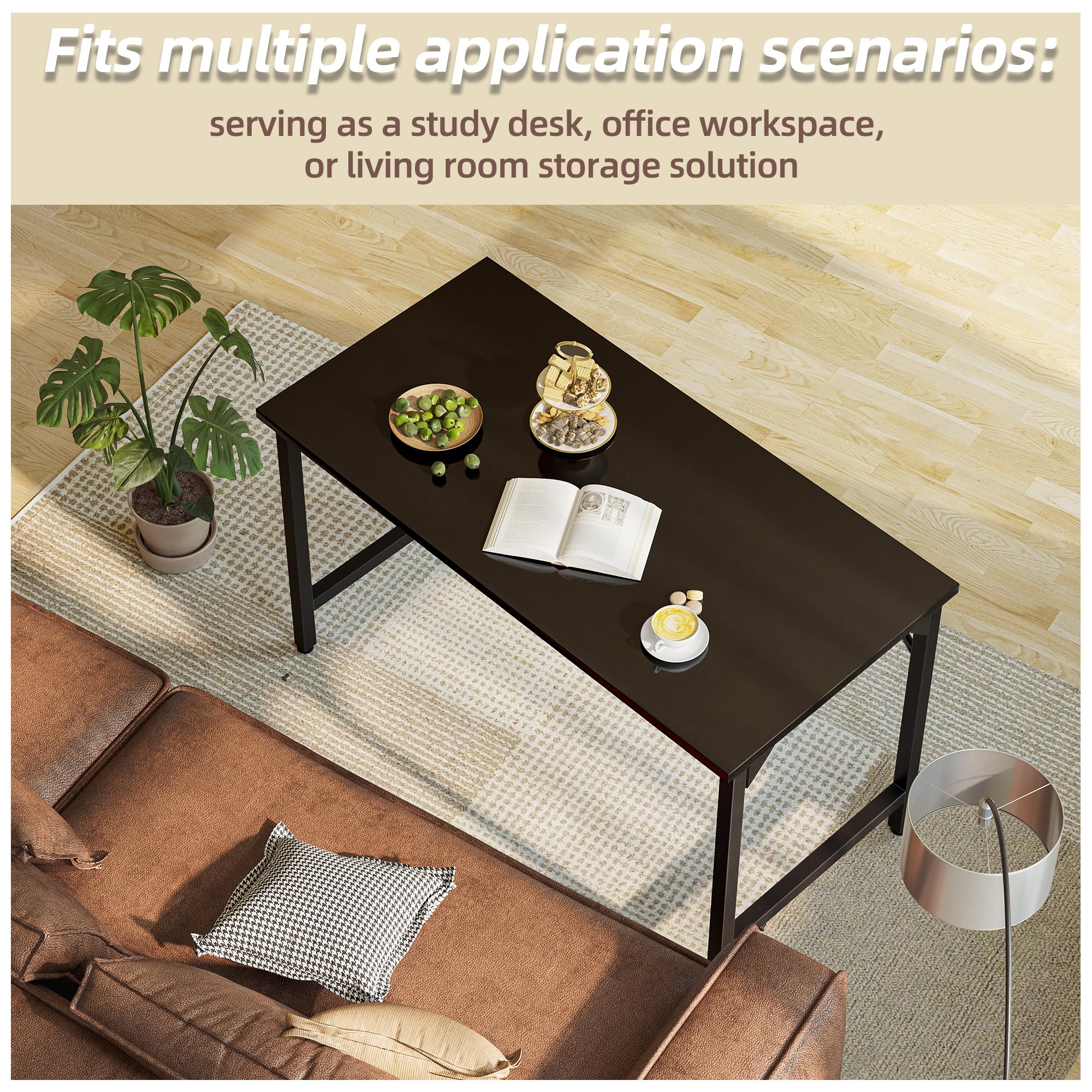 Grandder desk with adjustable feet supports stable placement on uneven floors