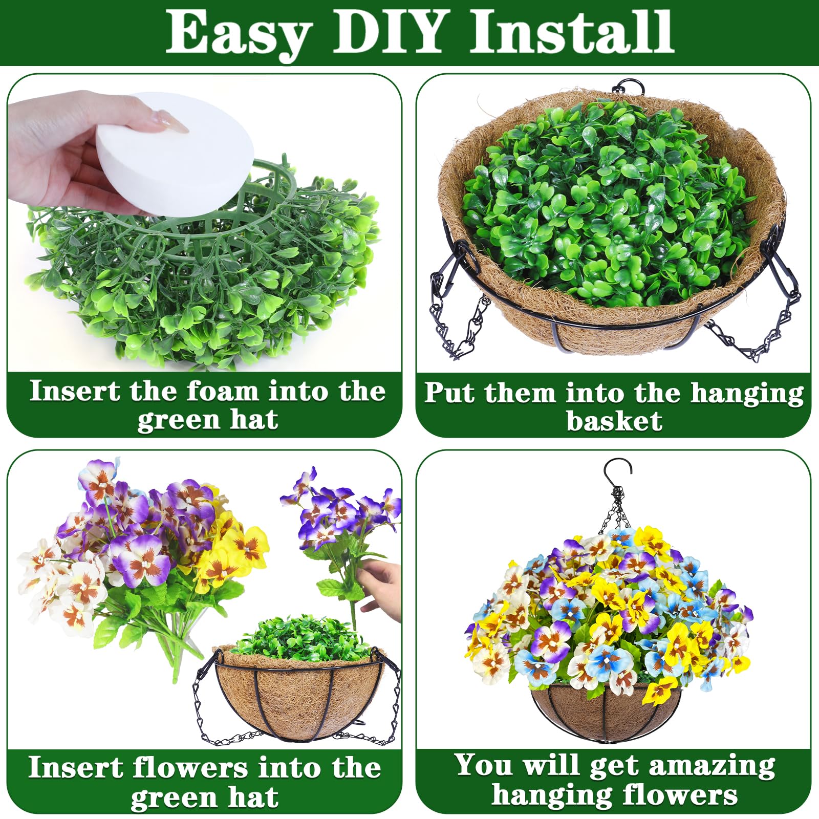 Grandeal all season décor stays colorful year round without watering.