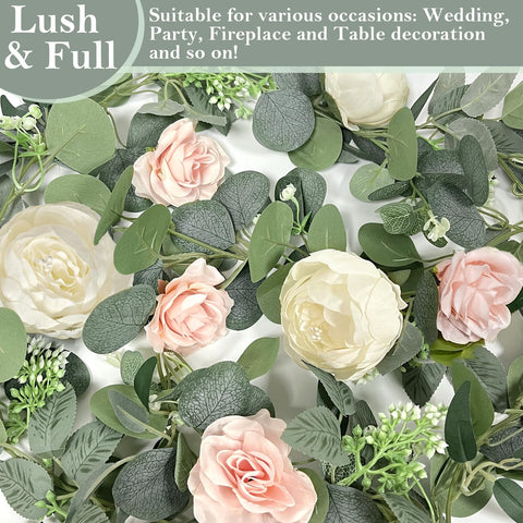 Matte leaves and fabric petals give Grandeal garland a realistic, premium feel.