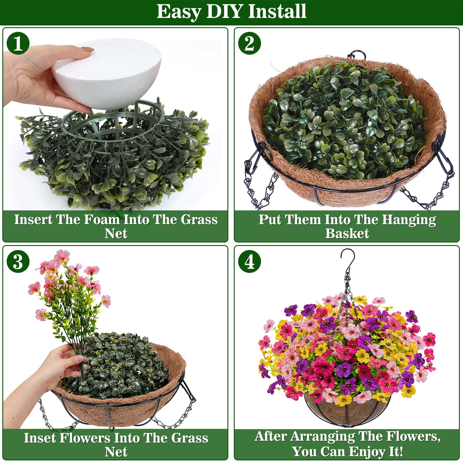 Grandeal outdoor-ready setup pairs two baskets for quick DIY decor