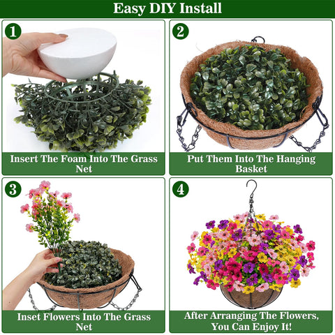 Grandeal outdoor-ready setup pairs two baskets for quick DIY decor