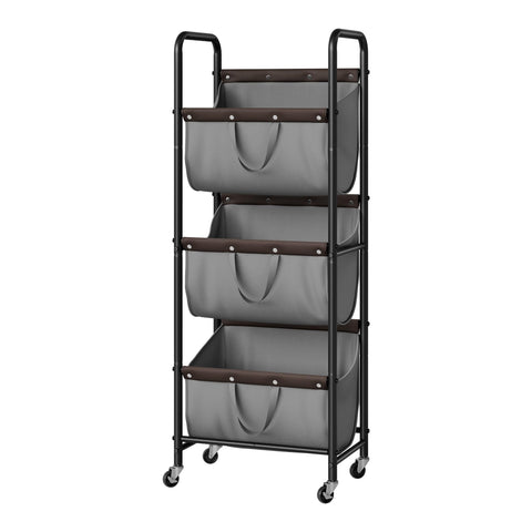 GRANNY SAYS 3-tier laundry sorter front view shows compact organization for small spaces