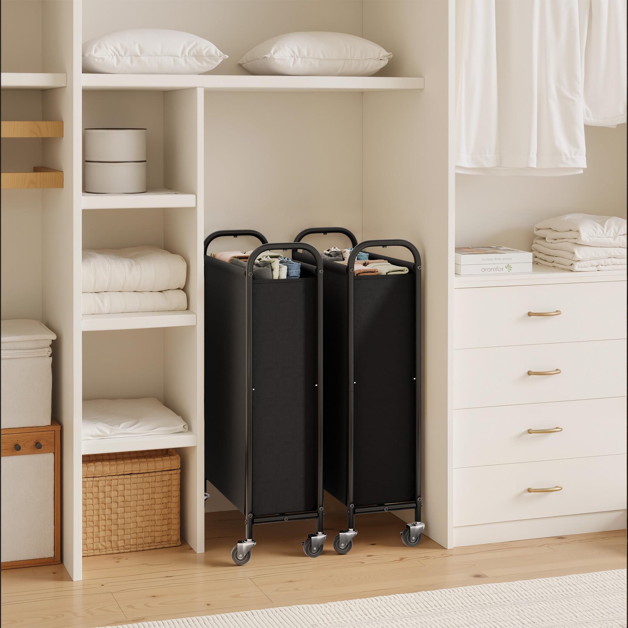 GRANNY SAYS 80L Slim Hamper tear-resistant Oxford fabric closeup.