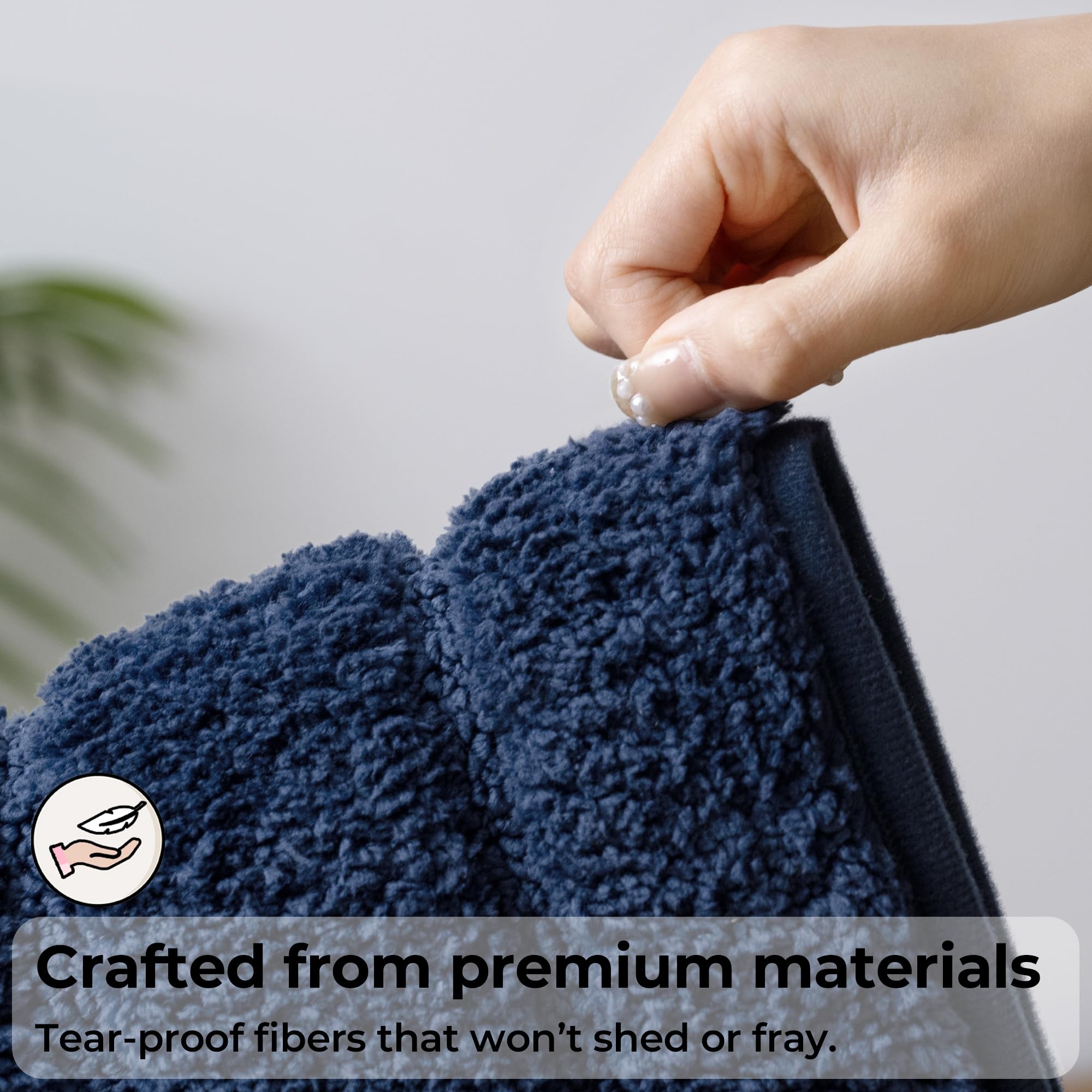 GRANNY SAYS machine-washable rug set maintains color and texture.