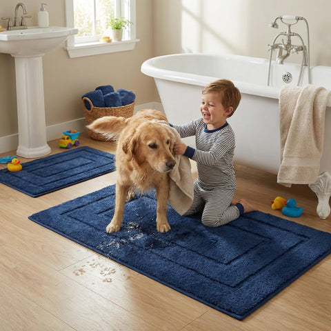 GRANNY SAYS plush bath rug adds soft comfort underfoot for daily routines.