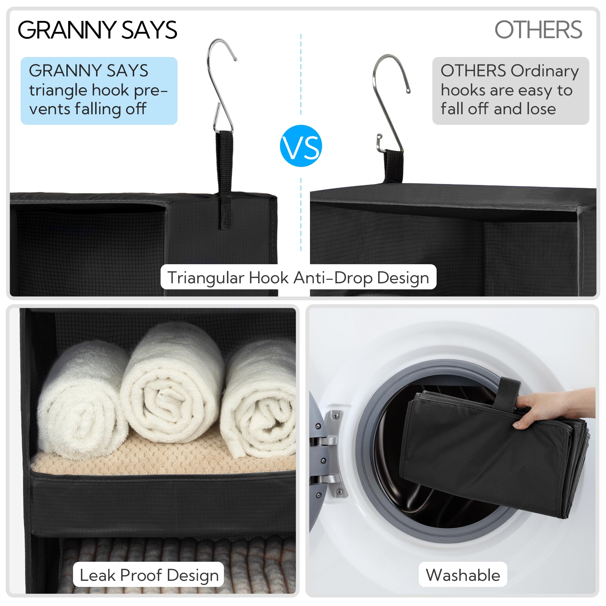 GRANNY SAYS compact 29.5 by 12 by 12 inches fits small spaces.