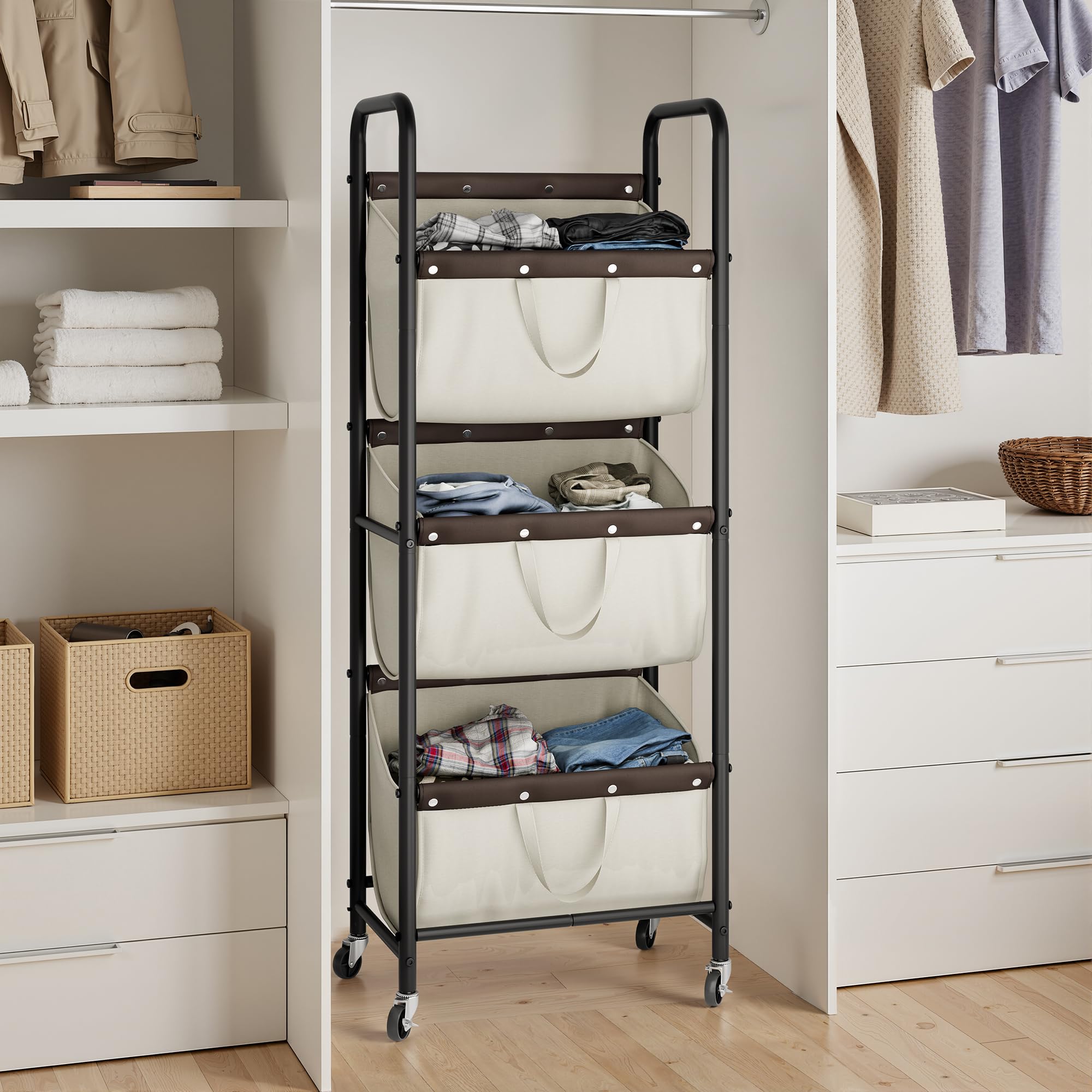 GRANNY SAYS 3-tier sorter in beige, organizes colors and fabrics for simple sorting