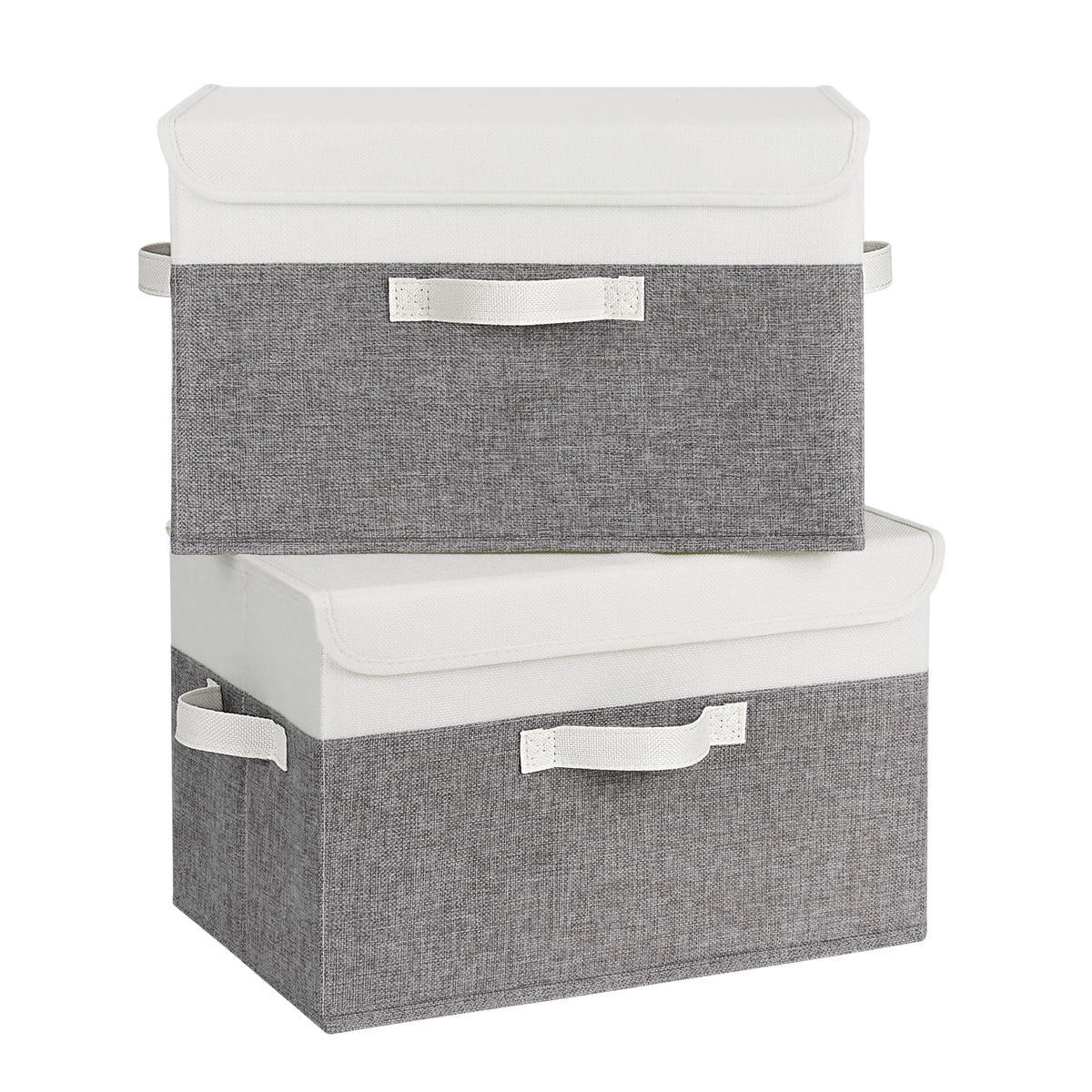 GRANNY SAYS fabric storage box closed keeps contents tidy and dust-free.