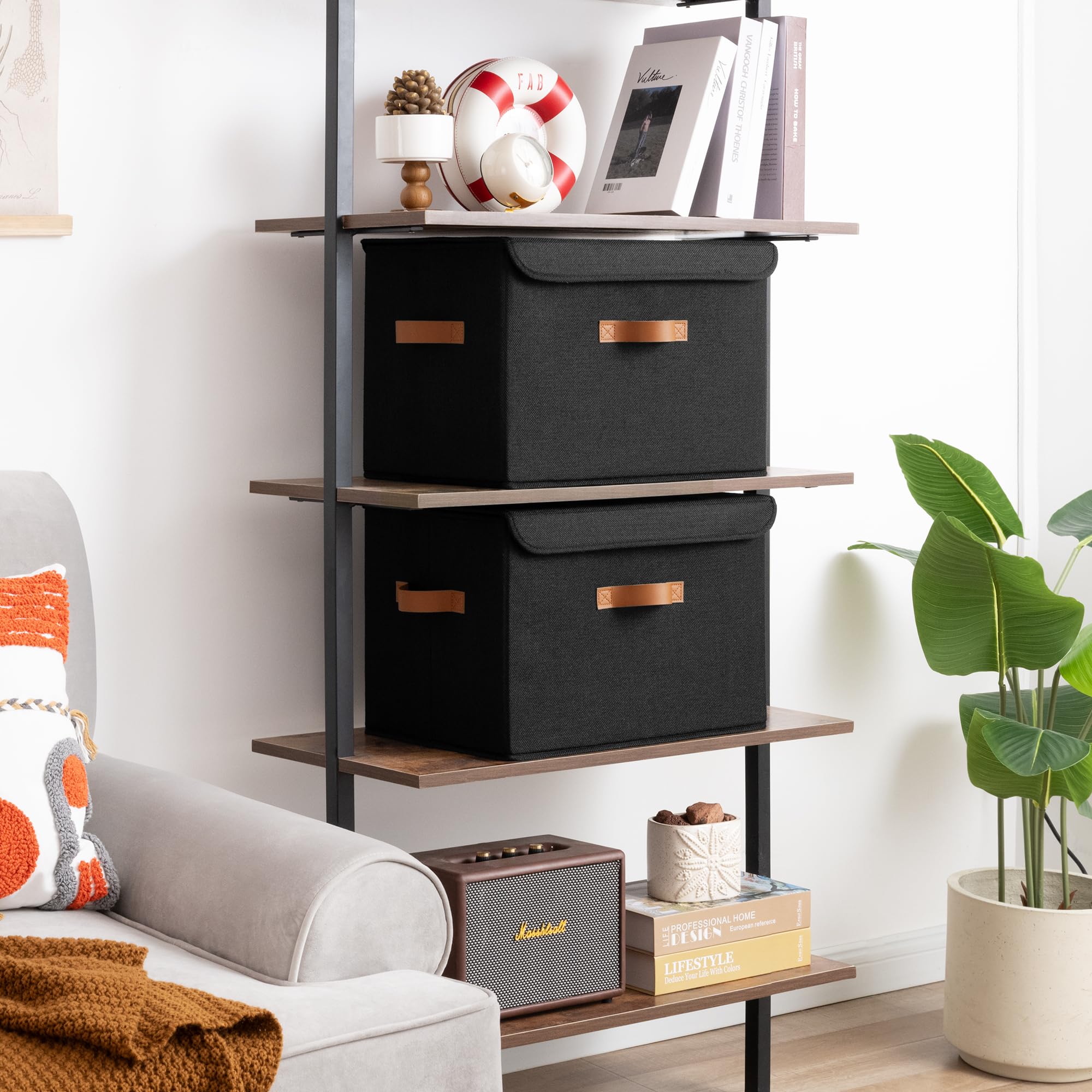 GRANNY SAYS faux linen fabric bin feels durable and lightweight
