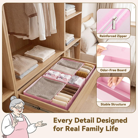 GRANNY SAYS fold-flat storage bin collapses for compact storage when not in use.
