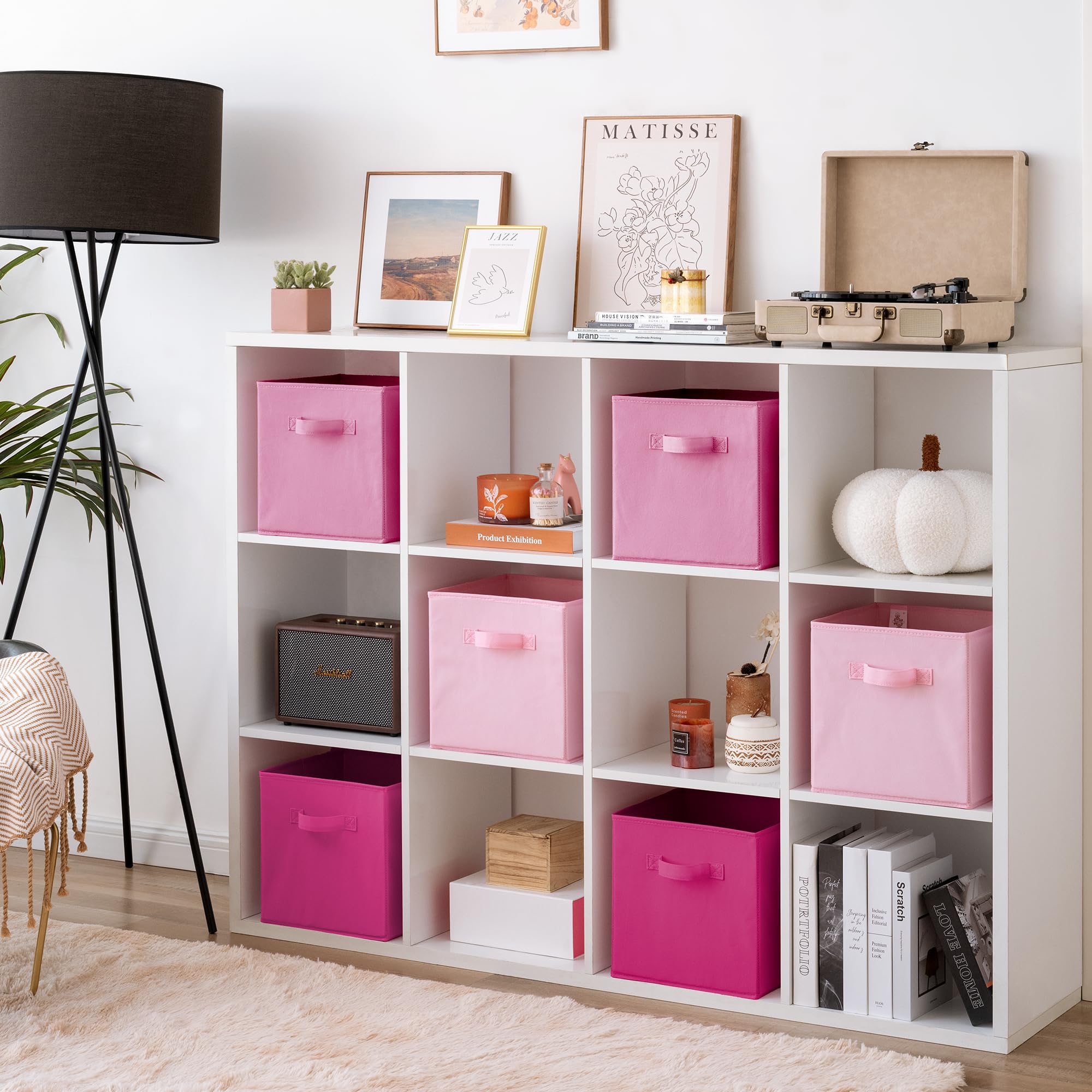 GRANNY SAYS foldable cube storage bin with reinforced handles for easy transport