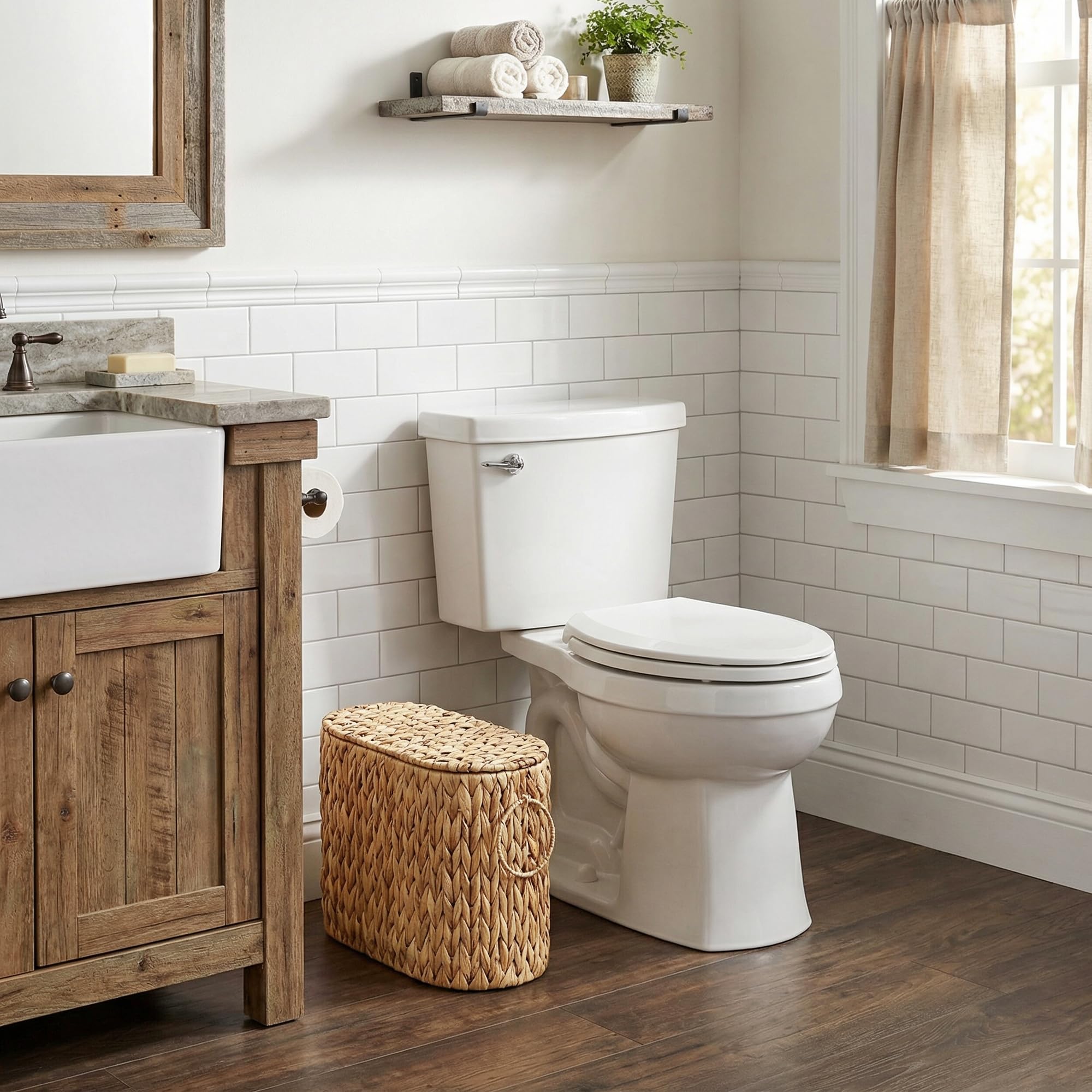 GRANNY SAYS freestanding design that fits beside the toilet
