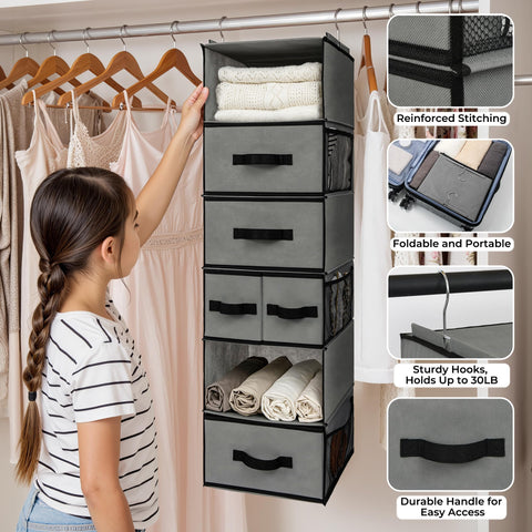 GRANNY SAYS 6 side pockets maximize small-item storage and quick access.