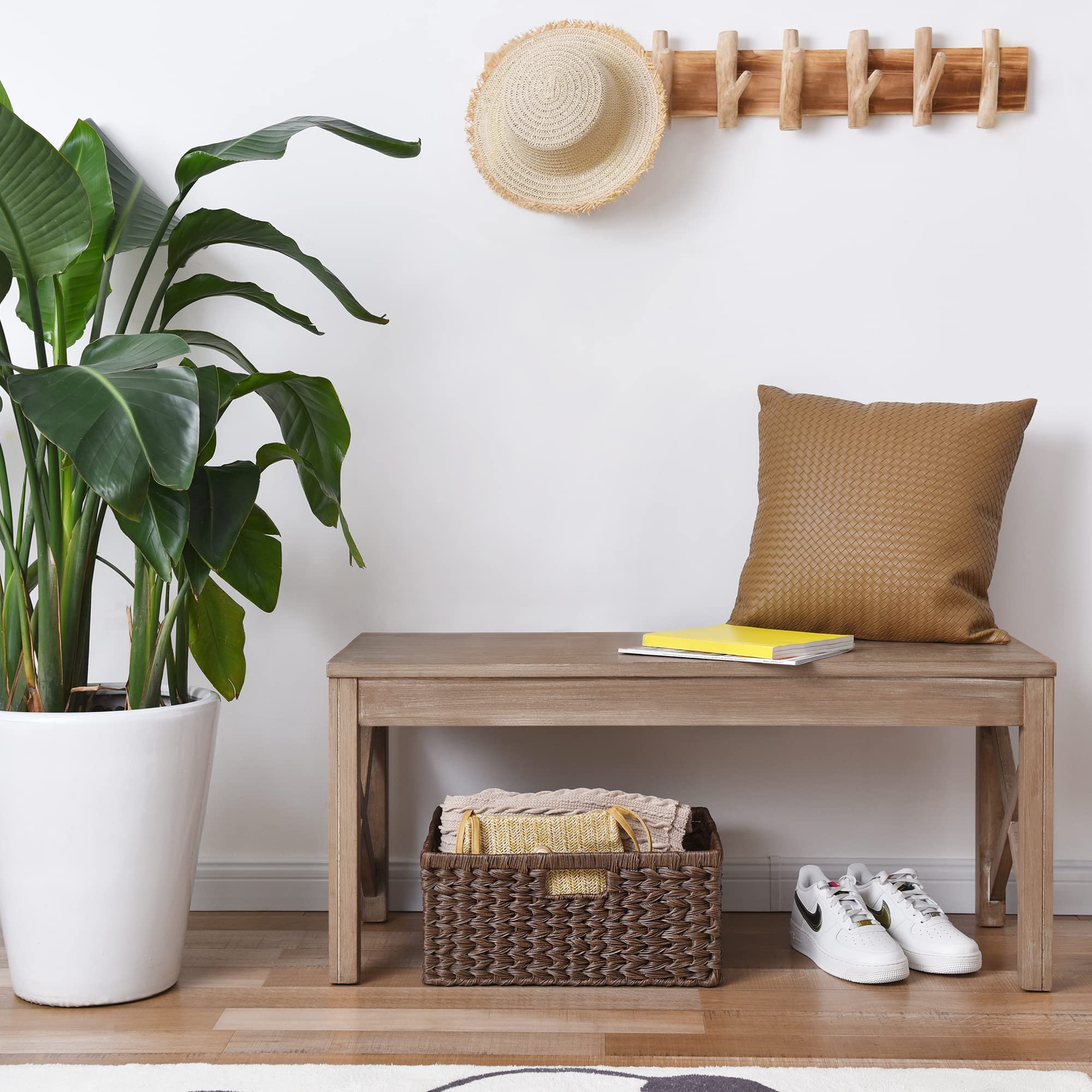 GRANNY SAYS decorative basket doubles as stylish bathroom organizer