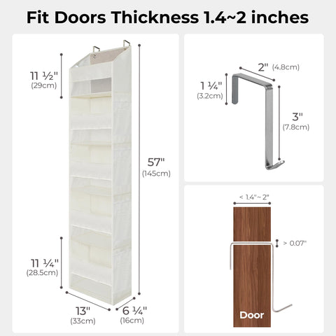 GRANNY SAYS Over the Door Organizer 45 lb capacity for everyday use.