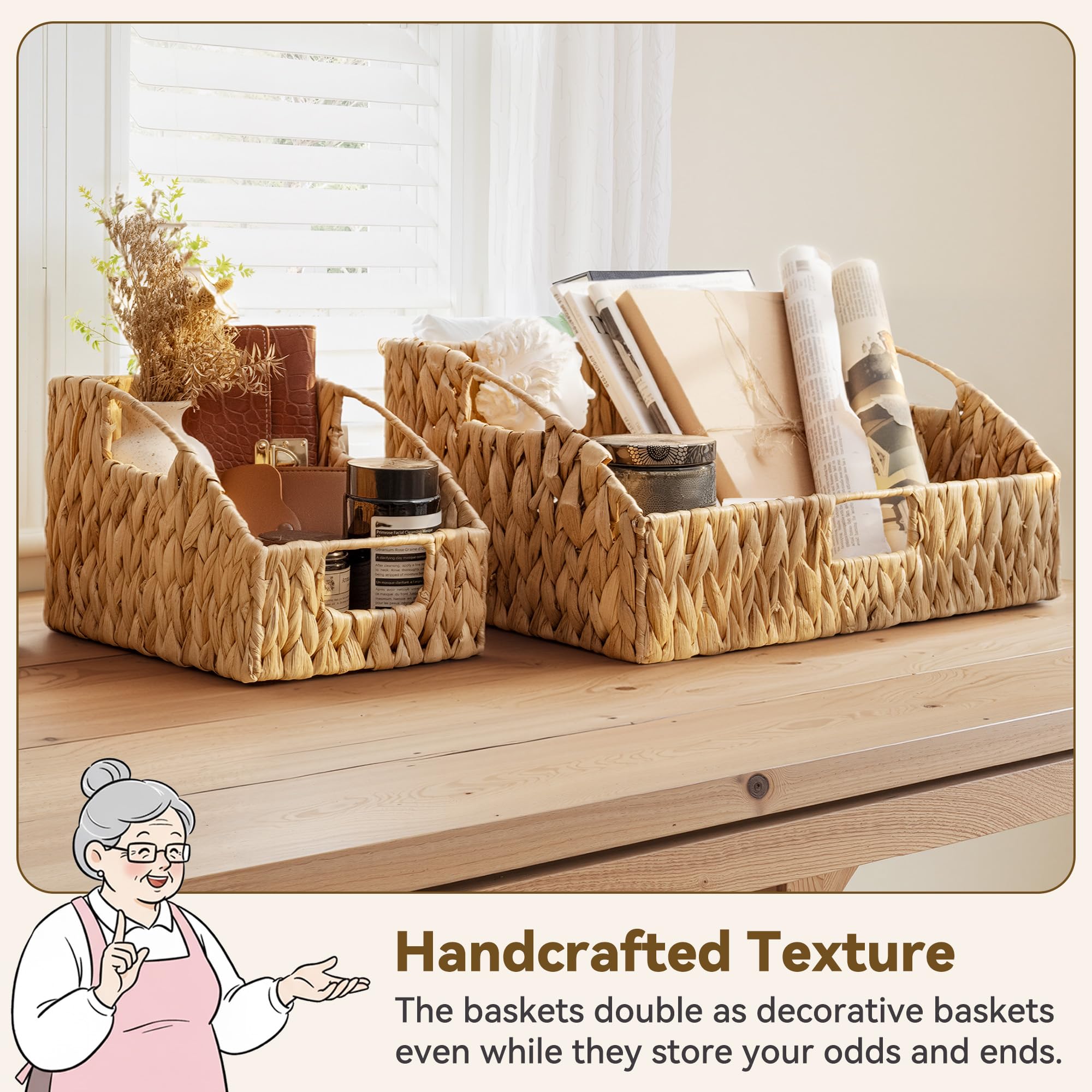 GRANNY SAYS pantry storage basket keeps items visible and within reach.