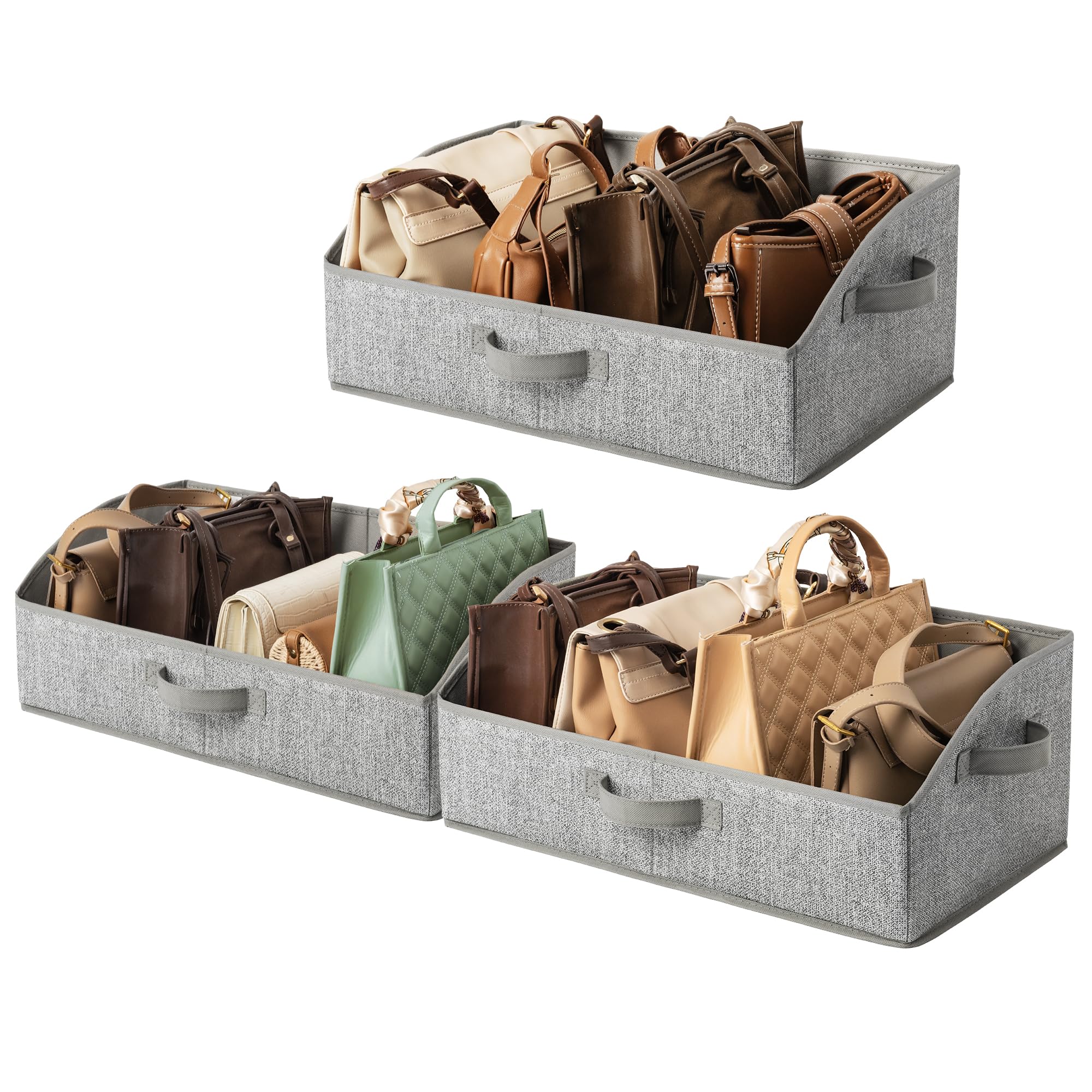 GRANNY SAYS purse organizer with angled front opening for easy reach from high shelves