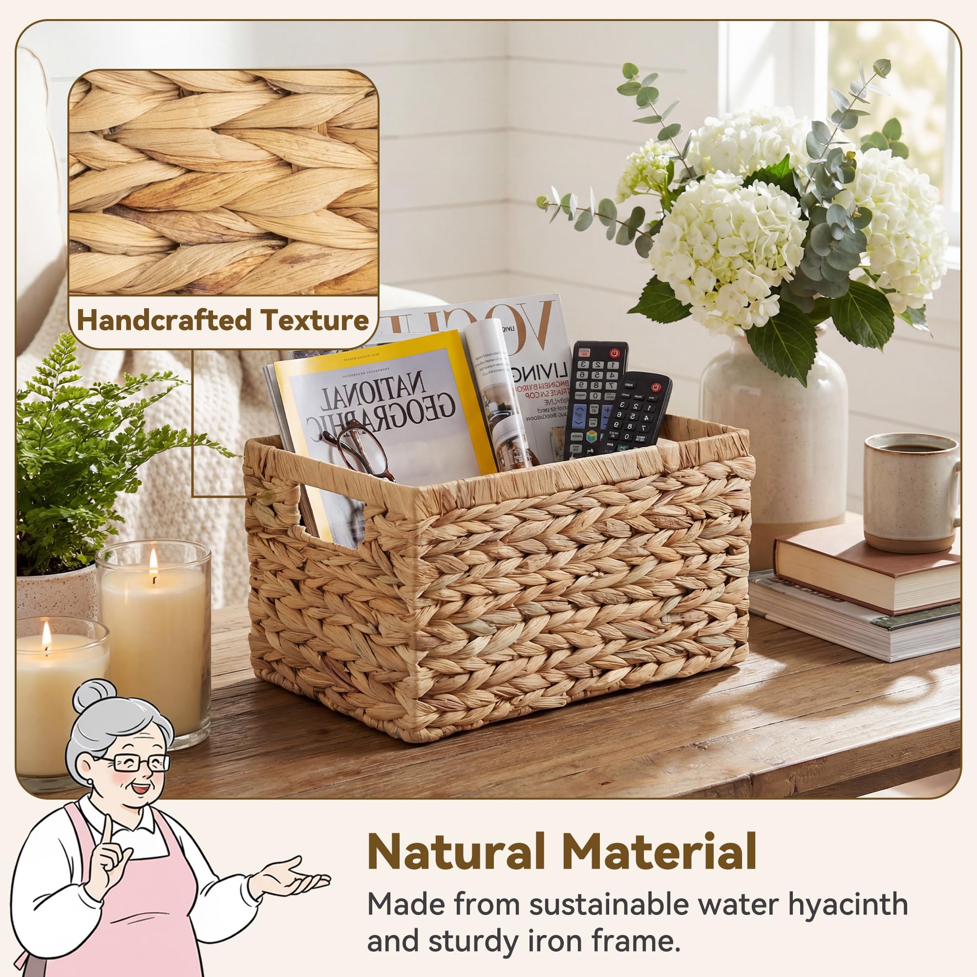 GRANNY SAYS rectangle storage basket ideal for closet shelves and drawers.