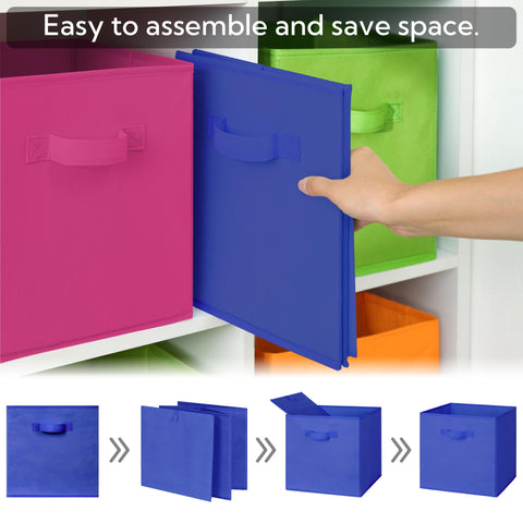 GRANNY SAYS Reinforced cardboard base keeps bins upright.