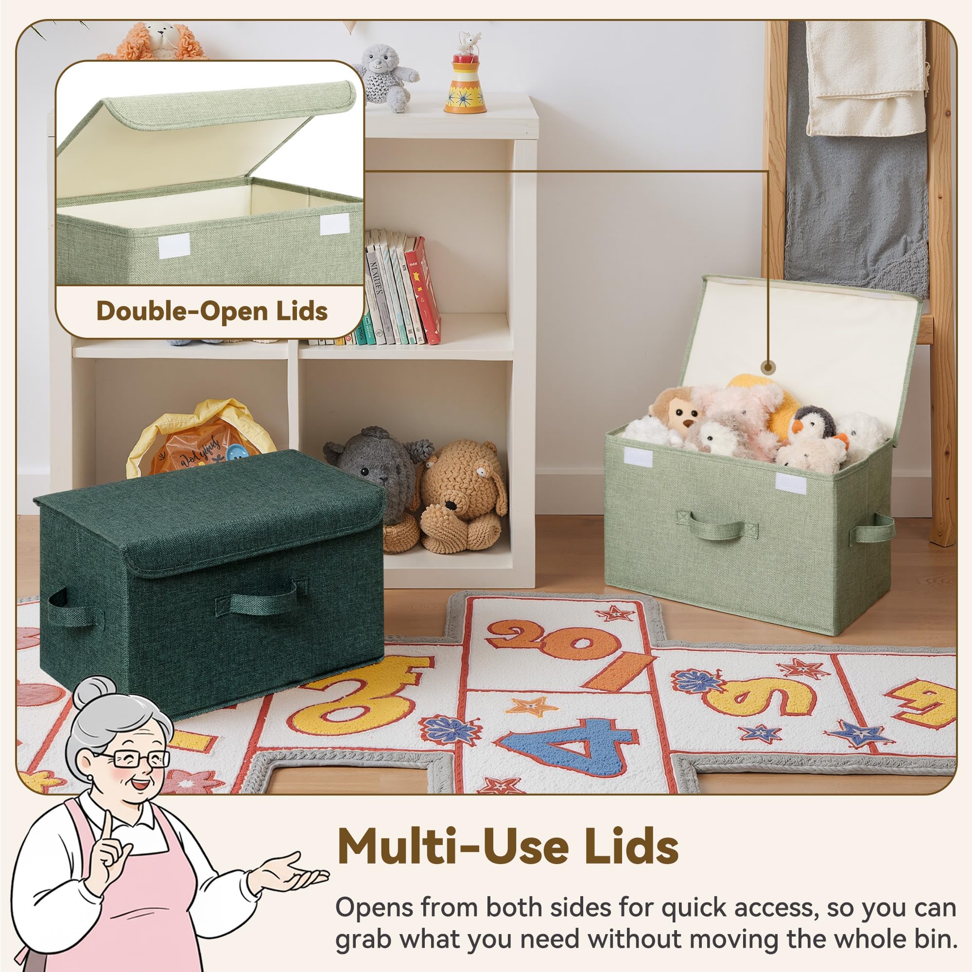 GRANNY SAYS stackable basket shown folded flat to save space