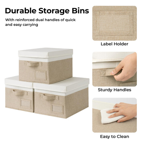 GRANNY SAYS storage basket with lid folded-flat for compact storage when not in use