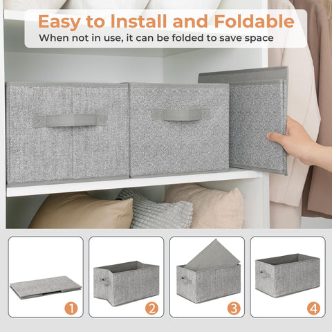 GRANNY SAYS storage baskets folded flat save space when not in use.