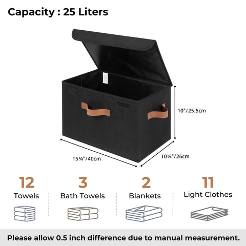 GRANNY SAYS faux linen fabric bin adds durable, stylish storage