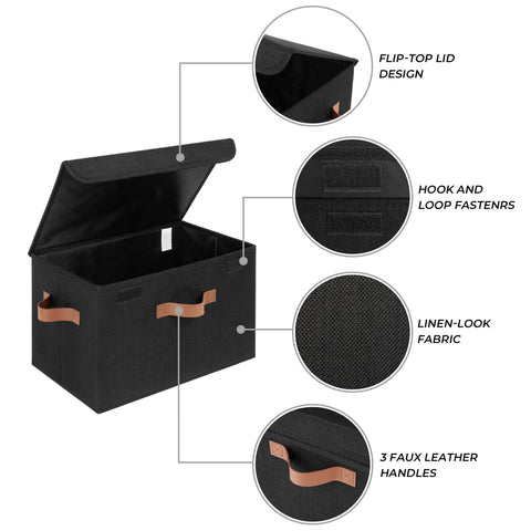 GRANNY SAYS storage bin with PU handles for easy transport