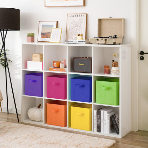 GRANNY SAYS Toy storage bin in kids' room with vibrant colors.