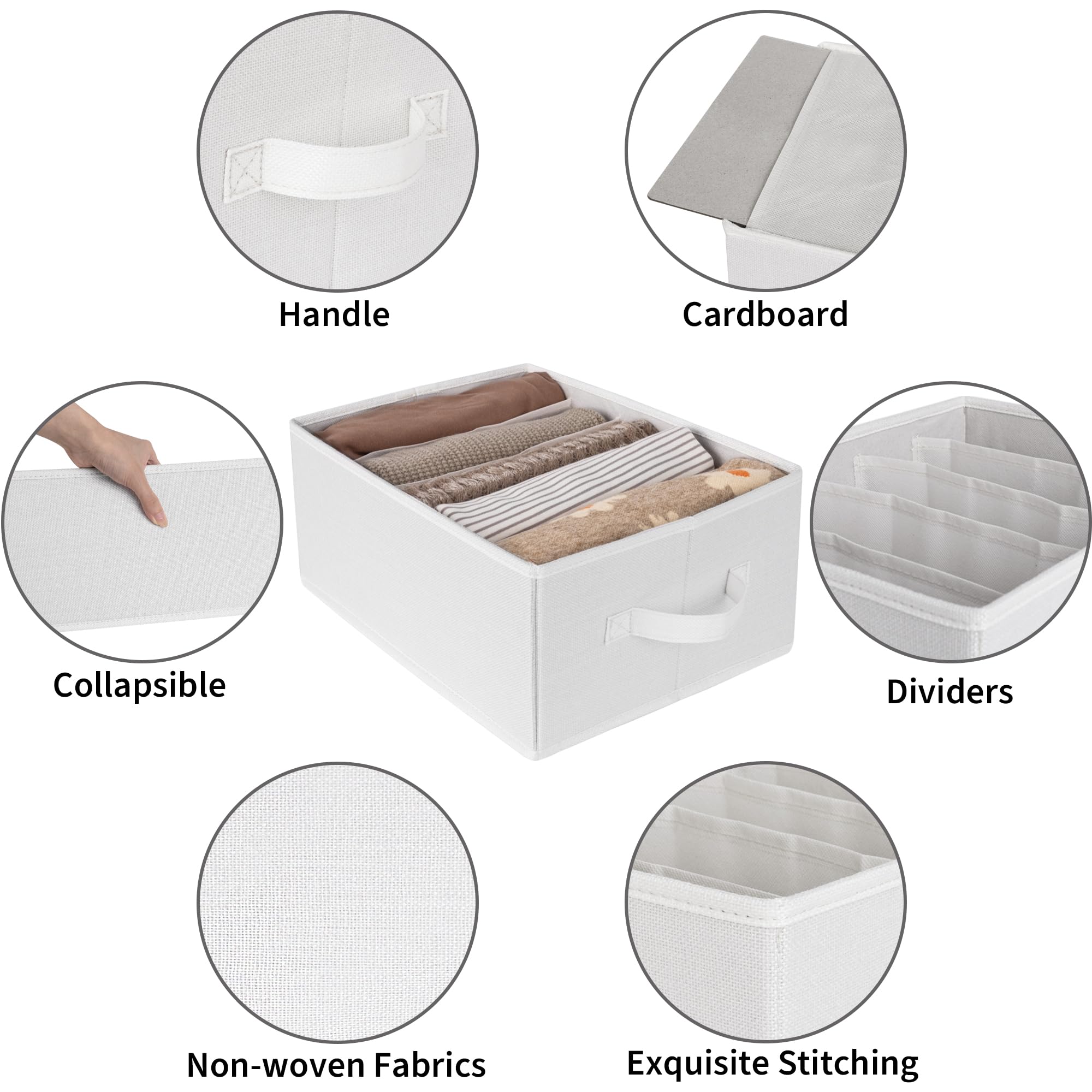 GRANNY SAYS wardrobe organizer dual handles enable portable use.