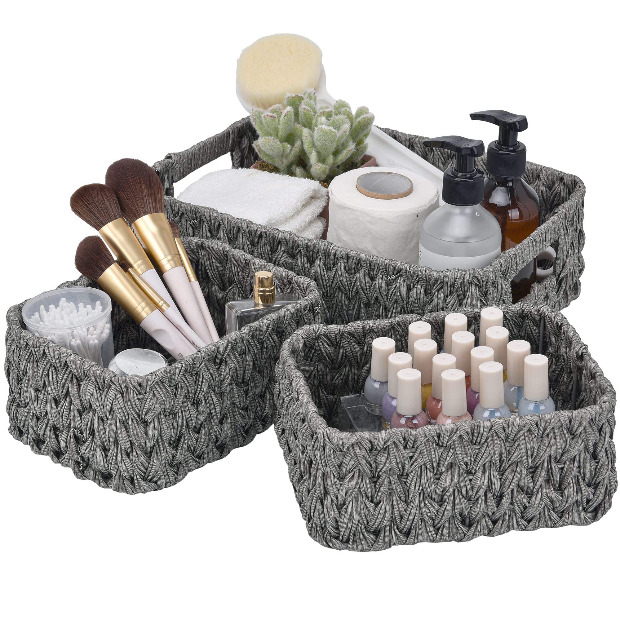 GRANNY SAYS wicker basket large entryway keeps essentials neatly organized
