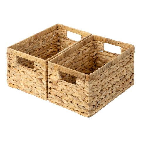 GRANNY SAYS wicker baskets for shelves keep pantry items organized and accessible.