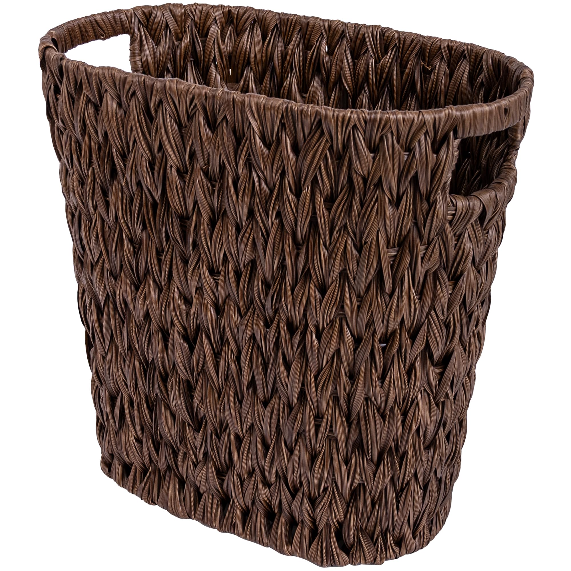 GRANNY SAYS wicker waste basket with oval opening for easy disposal